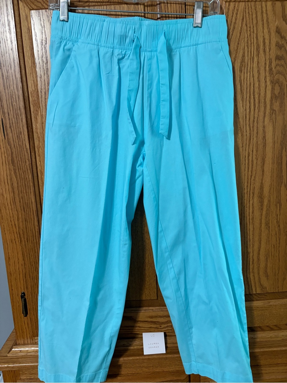 Caribbean Joe Turquoise Drawstring Cotton Pants